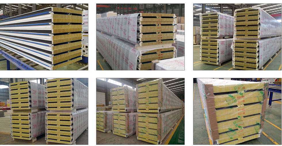 聚氨酯封邊巖棉屋面板產(chǎn)品實拍